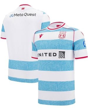 MACRON White Wrexham 2025/26 Third Replica Jersey - Blue