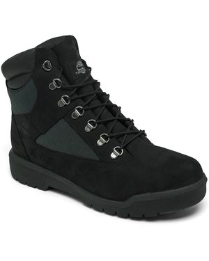 Black timbs field boots sales