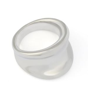 Robert Lee Morris Vintage Sculpted Statement Band Ring - White