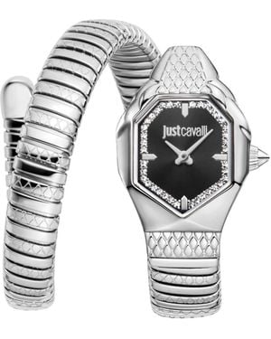 Just Cavalli Aria Quartz Stainless Steel Bracelet Watch - Gray