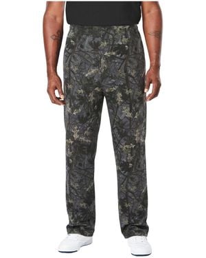 Kingsize Lightweight Open-bottom Cotton Sweatpants - Gray