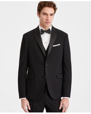 Kenneth Cole Slim-fit Techni-cole Tuxedo Jacket - Black
