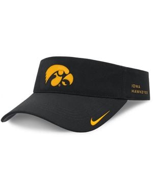 Nike And Iowa Hawkeyes 2026 On-field Ace Adjustable Visor - Black