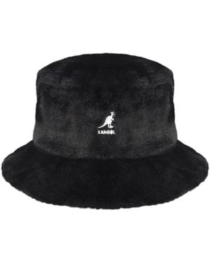 Kangol Faux Fur Bucket Hat - Black