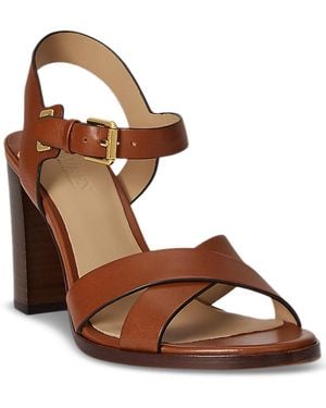 Ralph Lauren Emeryn Open Toe Sandals - Brown