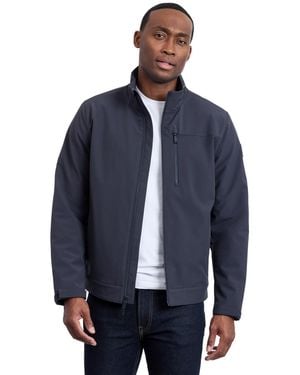 Calvin Klein Sherpa Lined Softshell Stand Collar Jacket - Blue