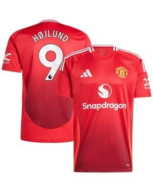adidas Rasmus Hã ̧jlund Manchester United 2024/25 Home Replica Player Jersey - Red