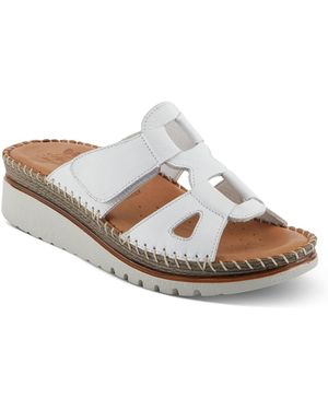 Spring Step Montera Leather Slide - White