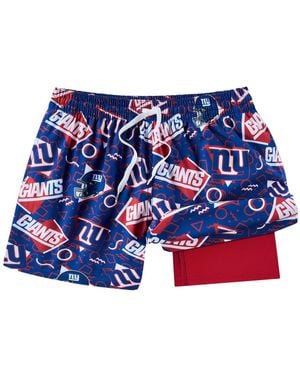 Chubbies New York Giants Game Day Fit Classic Lined Swim Trunks - Blue