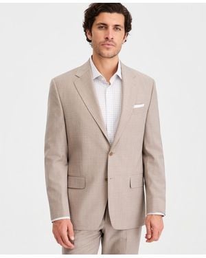 Michael Kors Classic Fit Wool Blend Suit Separates Jacket - Natural