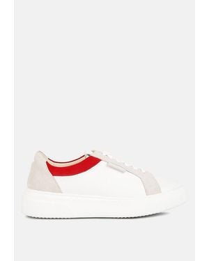 Rag & Co Endler Color Block Leather Sneakers - White