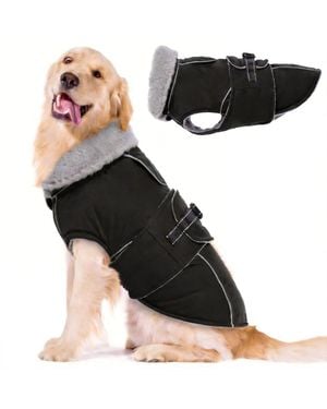 Aronkl Reflective Waterproof Dog Jacket - Black