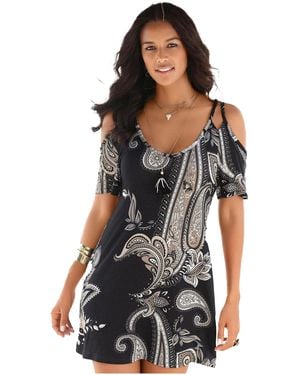 Lascana Cold Shoulder Dress - Black