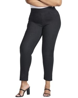 Avenue Plus Size Butter Denim Pull-on High Rise Jean - Blue