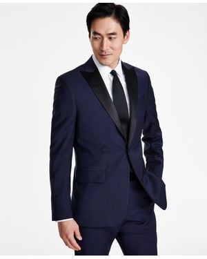 Brooks Brothers B By Classic-fit Stretch Solid Tuxedo Suit Separates Jacket - Blue