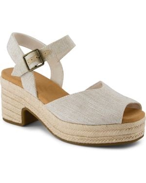 TOMS Isla Peep Toe Sandals - Metallic