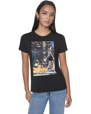 DKNY Nyc Nights Short-sleeve Crewneck T-shirt - Black
