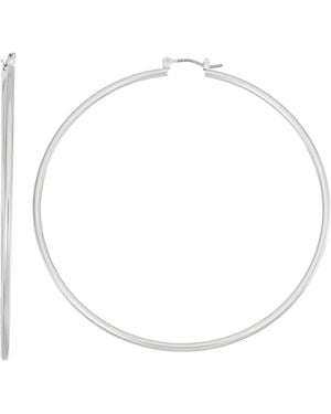 Nine West Tone Hoop Earrings - White