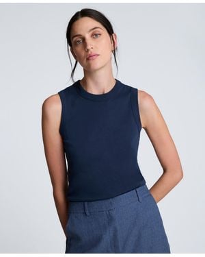 Kenneth Cole Crewneck Tank Top - Blue