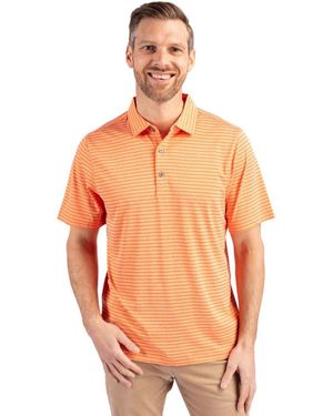Cutter & Buck Forge Eco Heather Stripe Stretch Recycled Polo - Orange