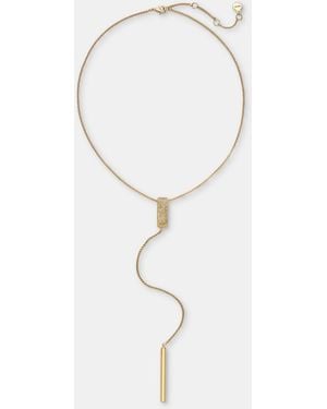 DKNY Karl Lagerfeld Paris Pave Link Lariat Necklace - White