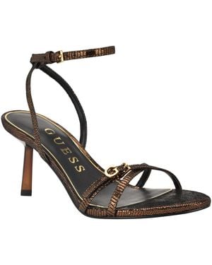 Guess Connee Strappy Stiletto Dress Sandals - Metallic