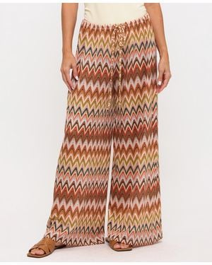 Dotti Knit Printed Wide Leg Swim Pants - Multicolor