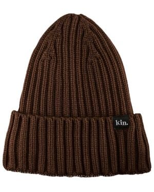 King Apparel Satin-lined Ribbed-knit Beanie - Brown