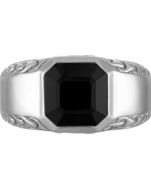Bulova Icon Black Onyx Sterling Silver Ring