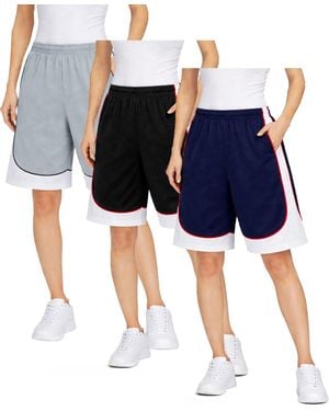 Jump Start Loose Fit Moisture-wicking Performance Shorts-3 Pack - Blue