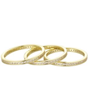 Adornia Cubic Zirconia -tone Stackable Eternity Set - Metallic