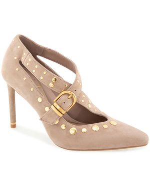 Kenneth Cole Qupid Stud Snip Toe Stiletto Pumps - Natural