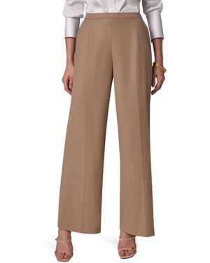 Donna Karan Wide-leg Elastic-back Pants - Natural