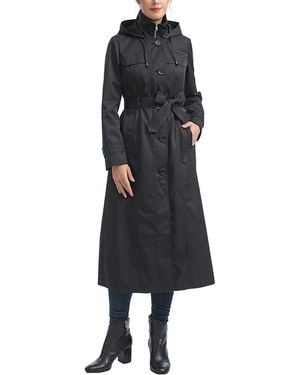 Kimi + Kai Kimi + Kai Kimi + Kai Aine Hooded Long Rain Coat - Black