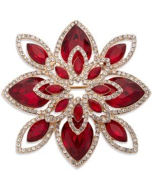 Givenchy Siam Gold-tone Floral Boxed Pin - Red