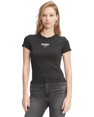 Tommy Hilfiger Cotton Slim Fit Tropics Graphic Tee in White
