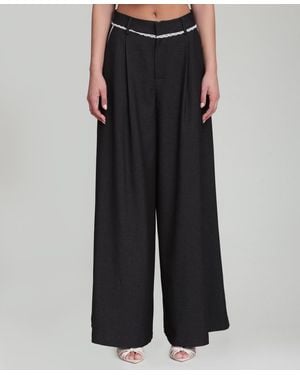 Avec Les Filles Extreme Wide-leg Pants - Black