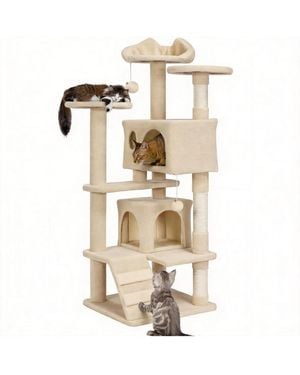 Aronkl Multi-level Cat Tree Tower - Metallic