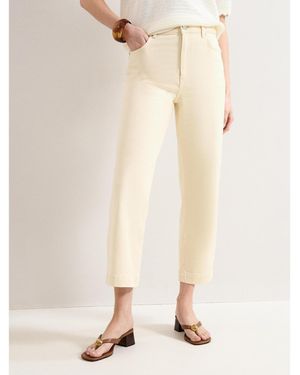 Phase Eight Lexi Mid Rise Cropped Straight Jeans - Natural