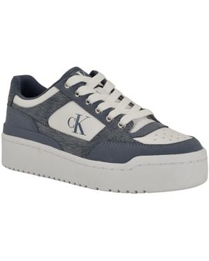 Calvin Klein Alondra Casual Lace-up Sneakers - Gray