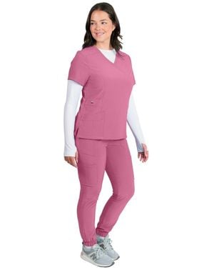 Medgear 4-way Stretch 12-pocket jogger Set - Pink