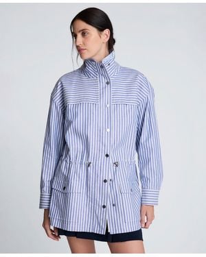 Kenneth Cole Striped Long-sleeve Jacket - Blue
