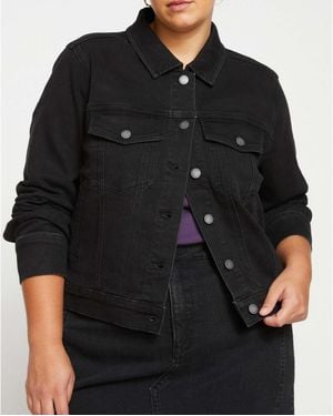 UNIVERSAL STANDARD Plus Size Kelsey Denim Jacket - Black