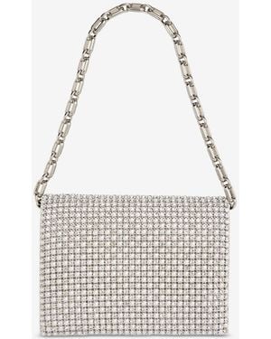 INC International Concepts Crystal And Imitation Mini Pearl Clutch Hanbag - Metallic