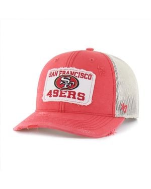 '47 San Francisco 49ers Egremont Well-worn Adjustable Trucker Hat - Red
