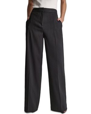 BCBGMAXAZRIA Pinstripe Full-length High-rise Pants - Black