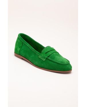 Forever & Always Shoes Dorothy Leather Loafer - Green