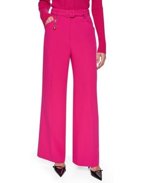 Sonia Rykiel Mid-rise Belted Straight Pants - Pink