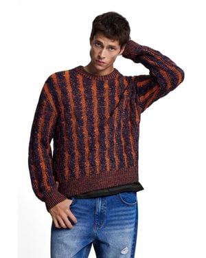 Desigual Jacquard Sweater - Red