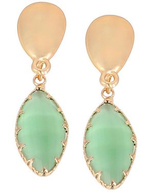 SOH The Marquise-gleam Drop Earrings - Green